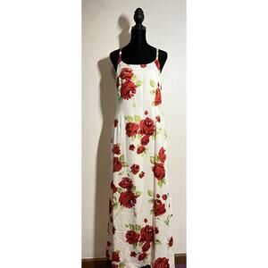 VINTAGE Laura Ashley NWT Poppy Alba Rose Waffle Sleeveless Dress Sundress 10